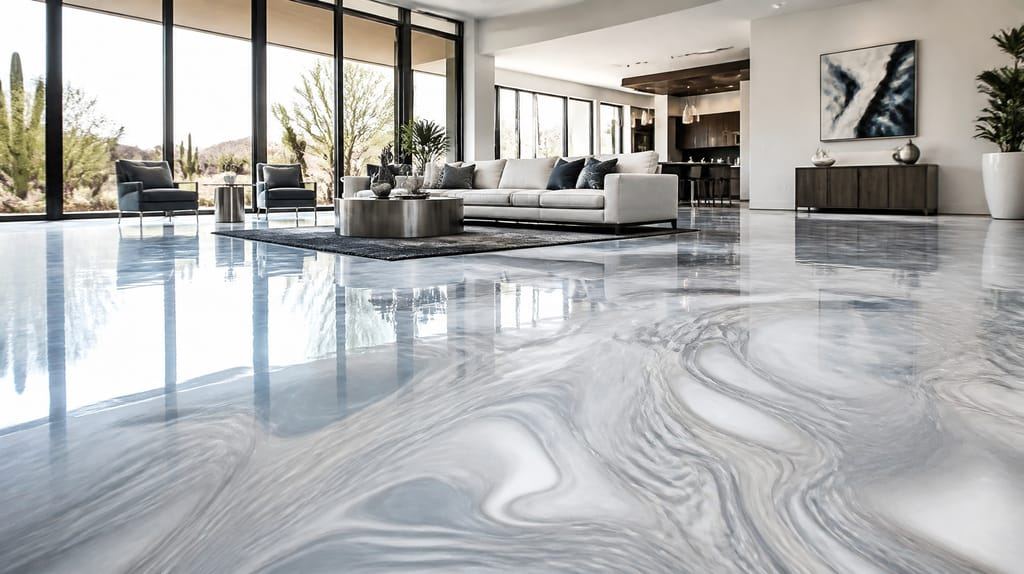Metallic Epoxy Flooring installed in Gilbert, AZ